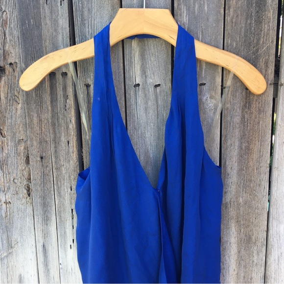 NWT Parker Wales Halter Top Silk Blue M - Picture 3 of 16